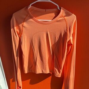 lululemon athletica Vibrant Orange Long Sleeve Top